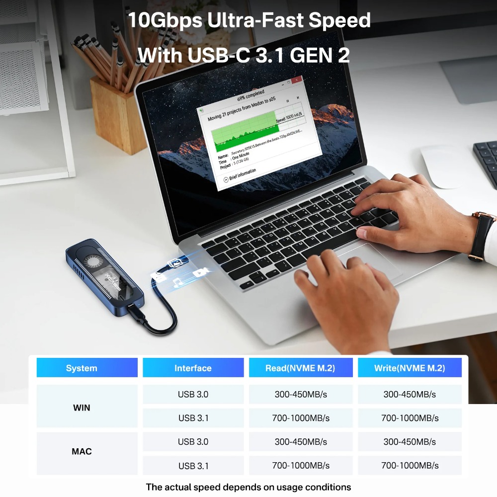Obudowa ACASIS 10Gbps M.2 NVME – 8Tb M2 Nvme Ssd recenzja i cena